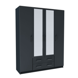 Ντουλάπα Simple 4D2D Γραφίτης