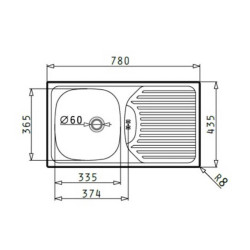 Νεροχύτης Ένθετος Bradford 1B 1D
