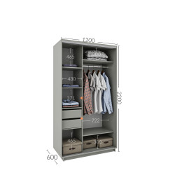 Ντουλάπα Diamont W 120cm