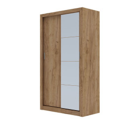 Ντουλάπα Linea Χρυσό Δρυς με καθρέφτη