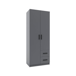 Ντουλάπα Simple 2D2DR Γραφίτης