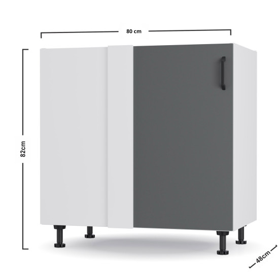 Modest Κάτω Γωνιακό Ντουλάπι 100x82cm Modest Κάτω Γωνιακό Ντουλάπι 100x82cm