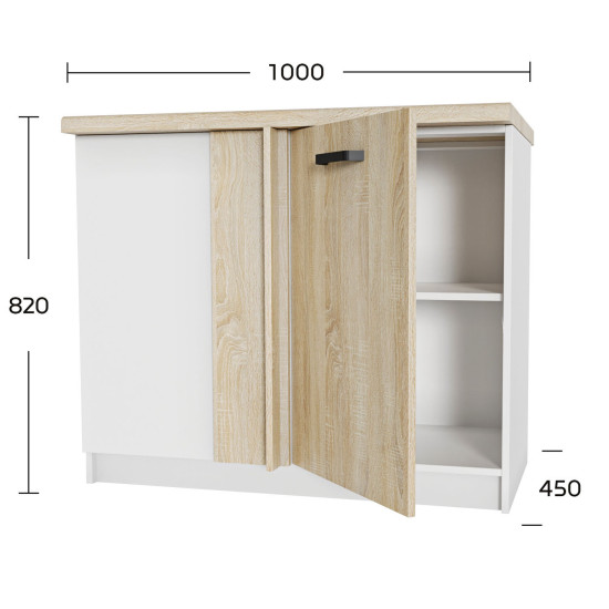 Anita Κάτω Γωνιακό Ντουλάπι 100x82cm Anita Κάτω Γωνιακό Ντουλάπι 100x82cm