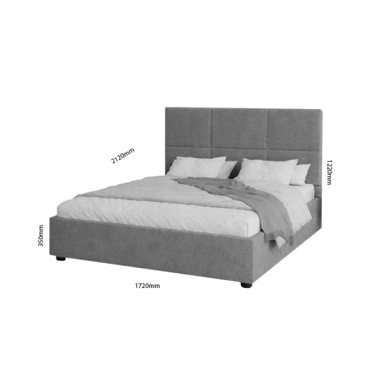 Κρεβάτι Lanotta Γκρι 160x200cm