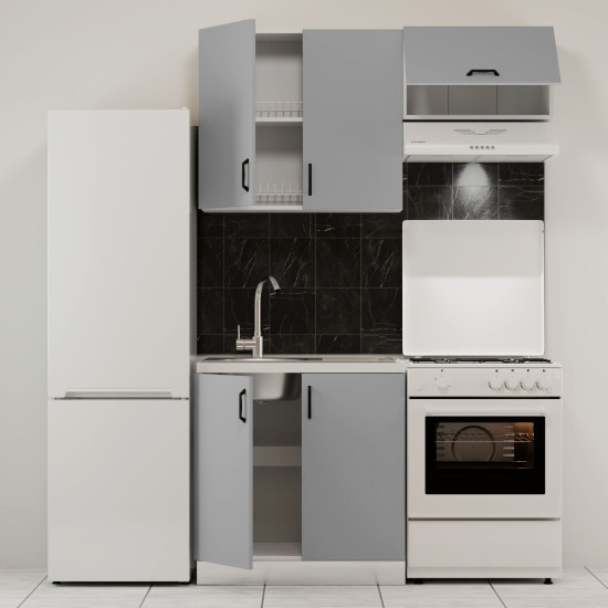 Κουζίνα Modest Σετ 140 Γκρι