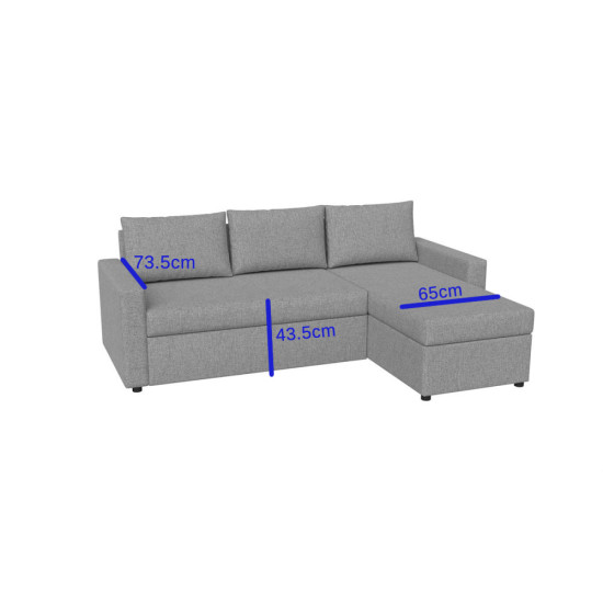 Γωνιακός Καναπές Concept Καφέ