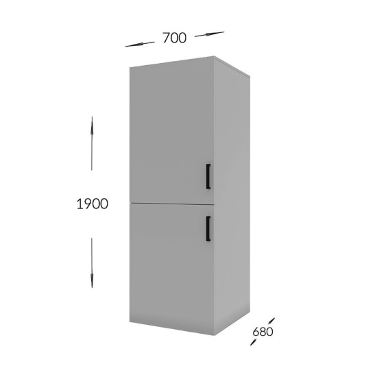 Ντουλάπα Πλυντηρίου Laundry Γκρι