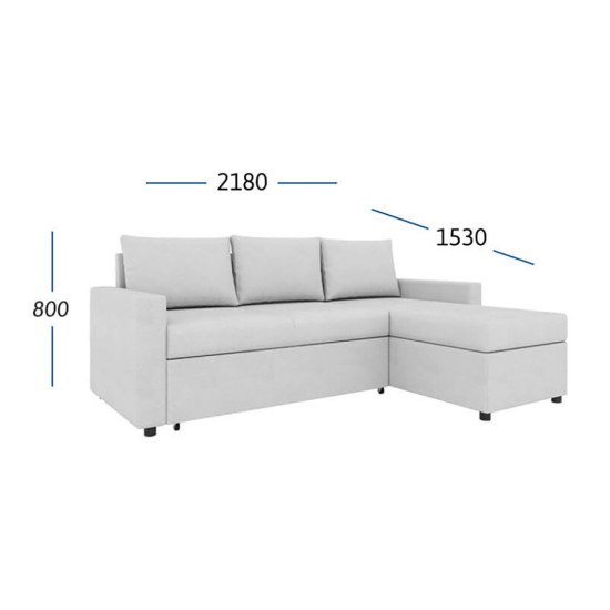 Γωνιακός Καναπές Concept Μπεζ