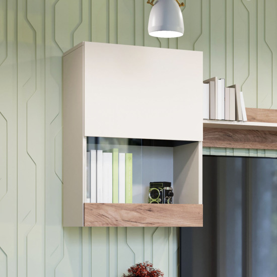 Κρεμαστό Ντουλάπι Morocco Μπεζ-Σκούρο Δρυς