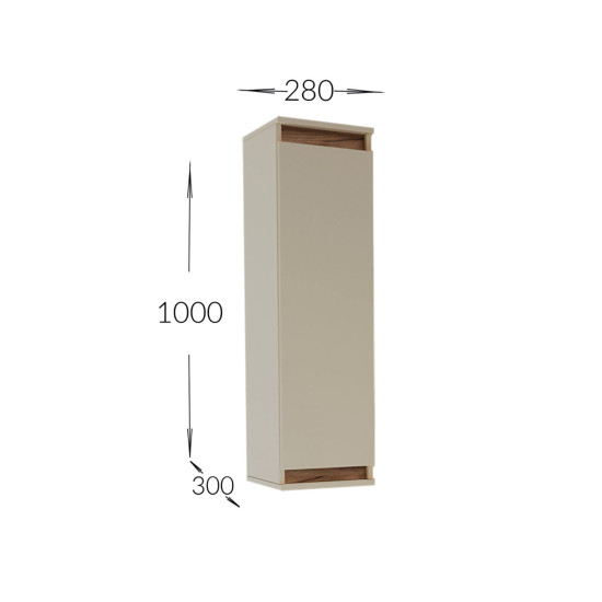 Ντουλάπι Lilu Μπεζ-Σκούρο Δρυς