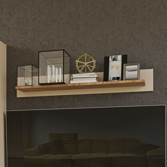 Κρεμαστό Ράφι Lilu Μπεζ-Σκουρό Δρυς