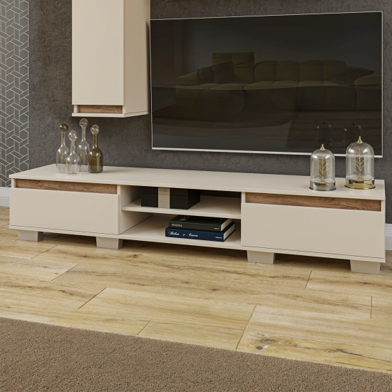 Έπιπλο TV Lilu Μπεζ-Σκούρο Δρυς