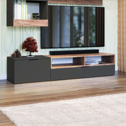 Έπιπλο TV Morocco Ανθρακί-Χρυσό Δρυς