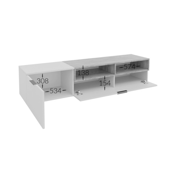 Έπιπλο TV Morocco Ανθρακί-Χρυσό Δρυς