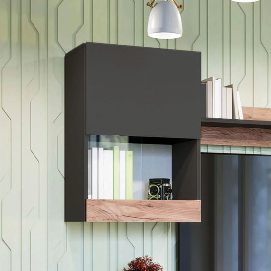 Κρεμαστό Ντουλάπι Morocco Ανθρακί-Χρυσό Δρυς