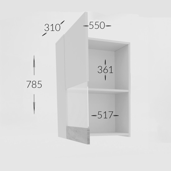 Κρεμαστό Ντουλάπι Morocco Ανθρακί-Χρυσό Δρυς