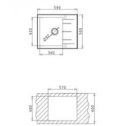Νεροχύτης Ένθετος Alazia Iron