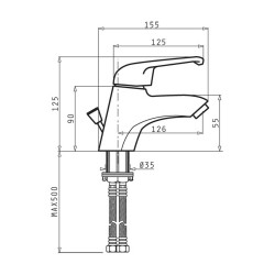 Μπαταρία Νιπτήρος Folk Ecoline Μπαταρία Νιπτήρος Folk Ecoline