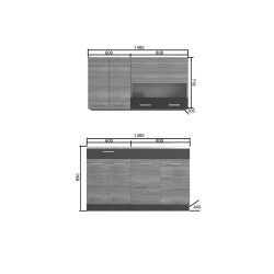 Κουζίνα Alina Σετ 2.8 Κουζίνα Alina Σετ 2.8
