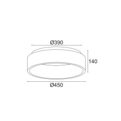 ΟΡΟΦΗΣ Φ/Σ LED 36W CCT 3670LM ΛΕΥΚΟ ΜΕΤΑΛΛΙΚΟ D45XH14CM APOLLO ΟΡΟΦΗΣ Φ/Σ LED 36W CCT 3670LM ΛΕΥΚΟ ΜΕΤΑΛΛΙΚΟ D45XH14CM APOLLO