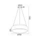 NETTO ΦΩΤΙΣΤΙΚΟ ΚΡΕΜΑΣΤΟ ΛΕΥΚΟ ΜΑΤ ΜΕΤΑΛΛΙΚΟ LED 80W 3000K 4000Lm IP20 Φ780Χ1200MM