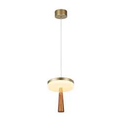 ASIAN-ΦΩΤΙΣΤΙΚΟ ΚΡΕΜΑΣΤΟ ΧΡΥΣΟ ΑΛΟΥΜΙΝΙΟΥ LED SMD 11W CCT 715LM IP20 Φ164X1500MM