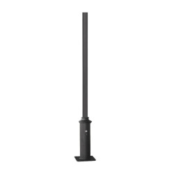 POLE - ΚΟΛΩΝΑ ΧΑΛΥΒΔΙΝΗ ΓΙΑ ΒΑΣΗ 300x300mm ΠΛΑΚΑ ΕΔΡΑΣΗΣ RAL C0026 Φ60x114x3000mm