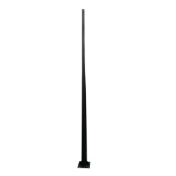 POLE - ΚΟΛΩΝΑ ΧΑΛΥΒΔΙΝΗ ΓΙΑ ΒΑΣΗ 300x300mm ΚΩΝΙΚΗ ME ΘΥΡΙΔΑ ΕΠΙΣΚΕΨΗΣ RAL 7016 Φ60x114x4000mm