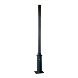 POLE - ΚΟΛΩΝΑ ΧΑΛΥΒΔΙΝΗ ΓΙΑ ΒΑΣΗ 300x300mm ΠΛΑΚΑ ΕΔΡΑΣΗΣ RAL C0026 Φ60x114x4000mm