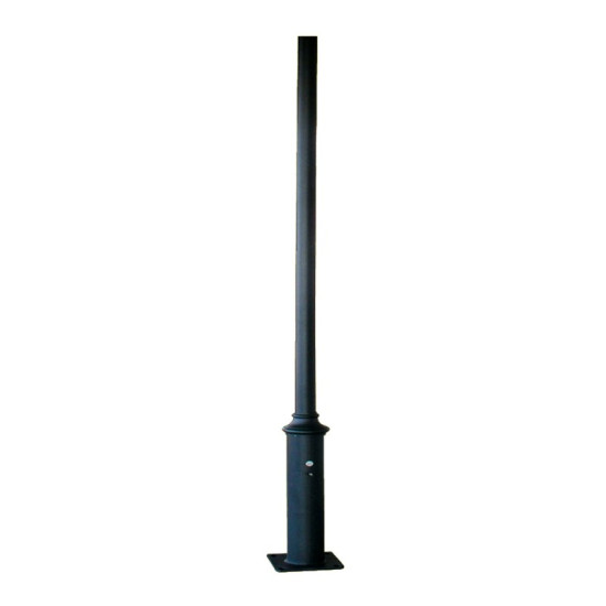 POLE - ΚΟΛΩΝΑ ΧΑΛΥΒΔΙΝΗ ΓΙΑ ΒΑΣΗ 300x300mm ΠΛΑΚΑ ΕΔΡΑΣΗΣ RAL C0026 Φ60x114x4000mm