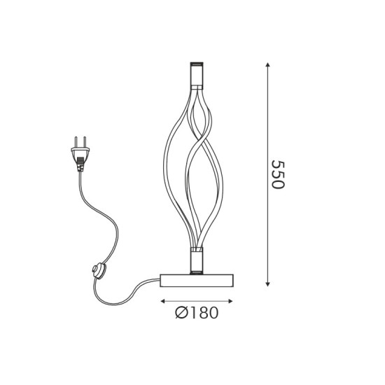 ΕΠΙΤΡΑΠΕΖΙΟ Φ/Σ  LED 30W 2400LM CCT IP20 ΜΑΥΡΟ ΑΛΟΥΜΙΝΙΟ + ΑΚΡΥΛΙΚΟ