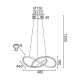 GORDIUS-ΦΩΤΙΣΤΙΚΟ ΚΡΕΜΑΣΤΟ ΛΕΥΚΟ ΑΛΟΥΜΙΝΙΟΥ LED SMD 48W 3000Κ 2880LM IP20 480Χ440Χ1200ΜΜ