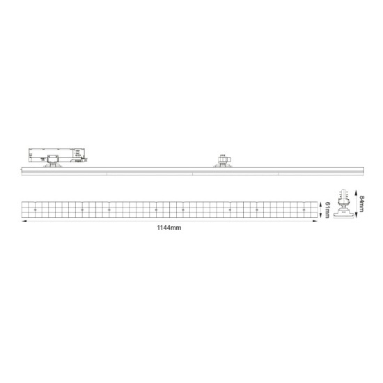 LED ΚΙΝΗΤΟ ΦΩΤΙΣΤΙΚΟ ΡΑΓΑΣ 230V AC 40W 5600LM 4000K 3-PHASE 90° Ra90 5YRS ΜΑΥΡΟ