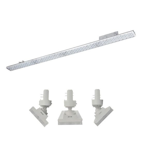 LED ΚΙΝΗΤΟ ΦΩΤΙΣΤΙΚΟ ΡΑΓΑΣ 230V AC 40W 5600LM 4000K 3-PHASE 90° Ra90 5YRS ΛΕΥΚΟ