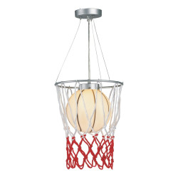 SHOOT-ΦΩΤΙΣΤΙΚΟ ΚΡΕΜΑΣΤΟ ΜΑΥΡΟ&ΛΕΥΚΟ ΠΑΙΔΙΚΟ ΚΑΛΑΘΙ ΜΠΑΣΚΕΤ ΜΕΤΑΛΛΙΚΟ ΣΥΜΒΑΤΙΚΟ IP20 30X30X80CM