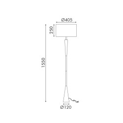 PLANN-ΦΩΤΙΣΤΙΚΟ ΕΠΙΔΑΠΕΔΙΟ ΜΑΥΡΟ ΜΑΤ ΜΕΤΑΛΛΙΚΟ ΣΥΜΒΑΤΙΚΟ ΜΕ ΚΑΠΕΛΟ 1ΧΕ27 IP20 D40.5ΧH155CM