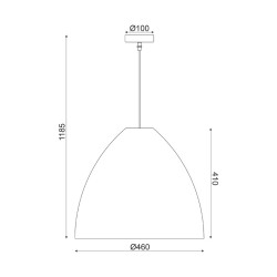 ΚΡΕΜΑΣΤΟ Φ/Σ 1ΧΕ27 ΚΑΦΕ ΚΑΛΑΜΙ Φ45ΧH119CM OIA