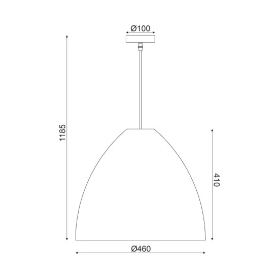 ΚΡΕΜΑΣΤΟ Φ/Σ 1ΧΕ27 ΚΑΦΕ ΚΑΛΑΜΙ Φ45ΧH119CM OIA
