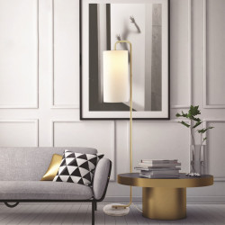 ΕΠΙΔΑΠΕΔΙΟ Φ/Σ 1XE27 OSAKA ΧΡΥΣΟ ΜΕΤ/ΚΟ+ΛΕΥΚΟ ΑΜΠΑΖΟΥΡ-ΜΑΡΜΑΡΟ IP20 26,5X23XH160CM