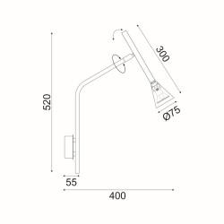 ΕΠΙΤΟΙΧΟ Φ/Σ 1XGU10 CLOUZOT ΧΡΥΣΟ ΜΕΤ/ΚΟ IP20 40X52X8CM