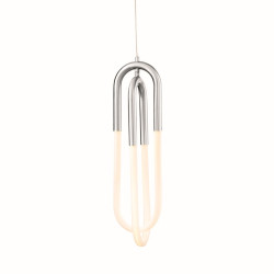 NETTO ΦΩΤΙΣΤΙΚΟ ΚΡΕΜΑΣΤΟ ΧΡΩΜΙΟ ΜΕΤΑΛΛΙΚΟ LED 16W 3000K 1120Lm IP20 Φ150Χ2400mm