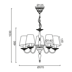 ΚΡΕΜΑΣΤΟ 5ΧΕ14 ΜΕΤΑΛ ΠΑΤΙΝΑ ΛΕΥΚΟ/ΜΑΥΡΟ+ΑΜΠΑΖΟΥΡ Φ57ΧΗ103CM KARPATHIA ΚΡΕΜΑΣΤΟ 5ΧΕ14 ΜΕΤΑΛ ΠΑΤΙΝΑ ΛΕΥΚΟ/ΜΑΥΡΟ+ΑΜΠΑΖΟΥΡ Φ57ΧΗ103CM KARPATHIA