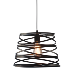 ΜΕΤΑΛΛΙΚΟ Φ/Σ 1XE27 ΜΑΥΡΟ ΜΑΤ ΣΠΙΡΑΛ Φ40CM JAZZ ΜΕΤΑΛΛΙΚΟ Φ/Σ 1XE27 ΜΑΥΡΟ ΜΑΤ ΣΠΙΡΑΛ Φ40CM JAZZ