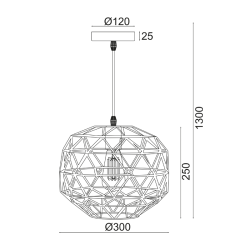 ΚΡΕΜΑΣΤΟ 1ΧΕ27 ΜΕΤΑΛΛΙΚΟ ΧΑΛΚΙΝΟ ΠΛΕΓΜΑ Φ30ΧΗ130CM ALADDIN ΚΡΕΜΑΣΤΟ 1ΧΕ27 ΜΕΤΑΛΛΙΚΟ ΧΑΛΚΙΝΟ ΠΛΕΓΜΑ Φ30ΧΗ130CM ALADDIN