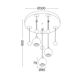 ΚΡΕΜΑΣΤΟ Φ/Σ 3ΧΕ27 ΠΑΙΔΙΚΟ ΠΟΛΥΧΡΩΜΟ Φ30ΧΗ60CM BUBBLES ΚΡΕΜΑΣΤΟ Φ/Σ 3ΧΕ27 ΠΑΙΔΙΚΟ ΠΟΛΥΧΡΩΜΟ Φ30ΧΗ60CM BUBBLES