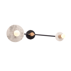 ΕΠΙΤΟΙΧΟ Φ/Σ 2ΧΕ27 ΛΕΥΚΟ ΜΑΡΜΑΡΟ 18Χ74X23CM CLOCK