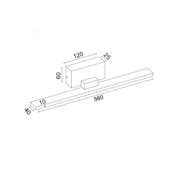 ΕΠΙΤΟΙΧΟ Φ/Σ LED 16W 3000K 1040LM ΜΑΥΡΟ ΜΕΤ/ΚΟ IP44 56X7X7CM CHLOE ΕΠΙΤΟΙΧΟ Φ/Σ LED 16W 3000K 1040LM ΜΑΥΡΟ ΜΕΤ/ΚΟ IP44 56X7X7CM CHLOE