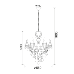 NETTO ΚΡΕΜΑΣΤΟ ΔΙΑΦΑΝΕΣ ΑΚΡΥΛΙΚΟ 6X40W E14 PEGASUS NETTO ΚΡΕΜΑΣΤΟ ΔΙΑΦΑΝΕΣ ΑΚΡΥΛΙΚΟ 6X40W E14 PEGASUS