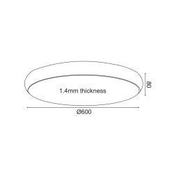 NETTO ΟΡΟΦΗΣ Φ/Σ LED 54W 4320LM 3000K ΛΕΥΚΟ ΜΕΤ/ΚΟ D60XH8CM KALLISTA