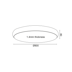 NETTO ΟΡΟΦΗΣ Φ/Σ LED 70W 5600LM 3000K ΛΕΥΚΟ ΜΕΤ/ΚΟ D80XH8CM KALLISTA